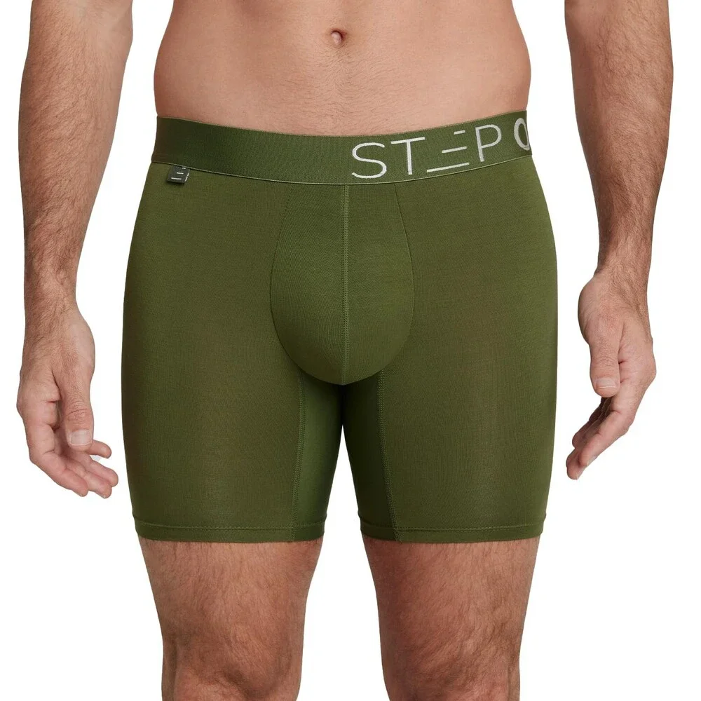 STEP Men's Black Grey ONE Boxers Shorts 5 Pack Anti Chafing Underwear XL